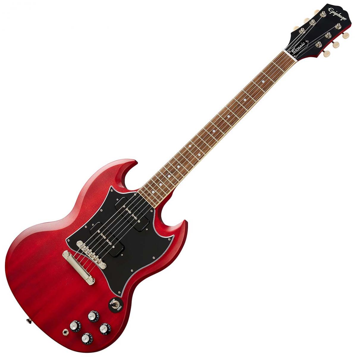 Epiphone SG Classic Worn P-90s Worn Cherry <エピフォン>｜平野楽器