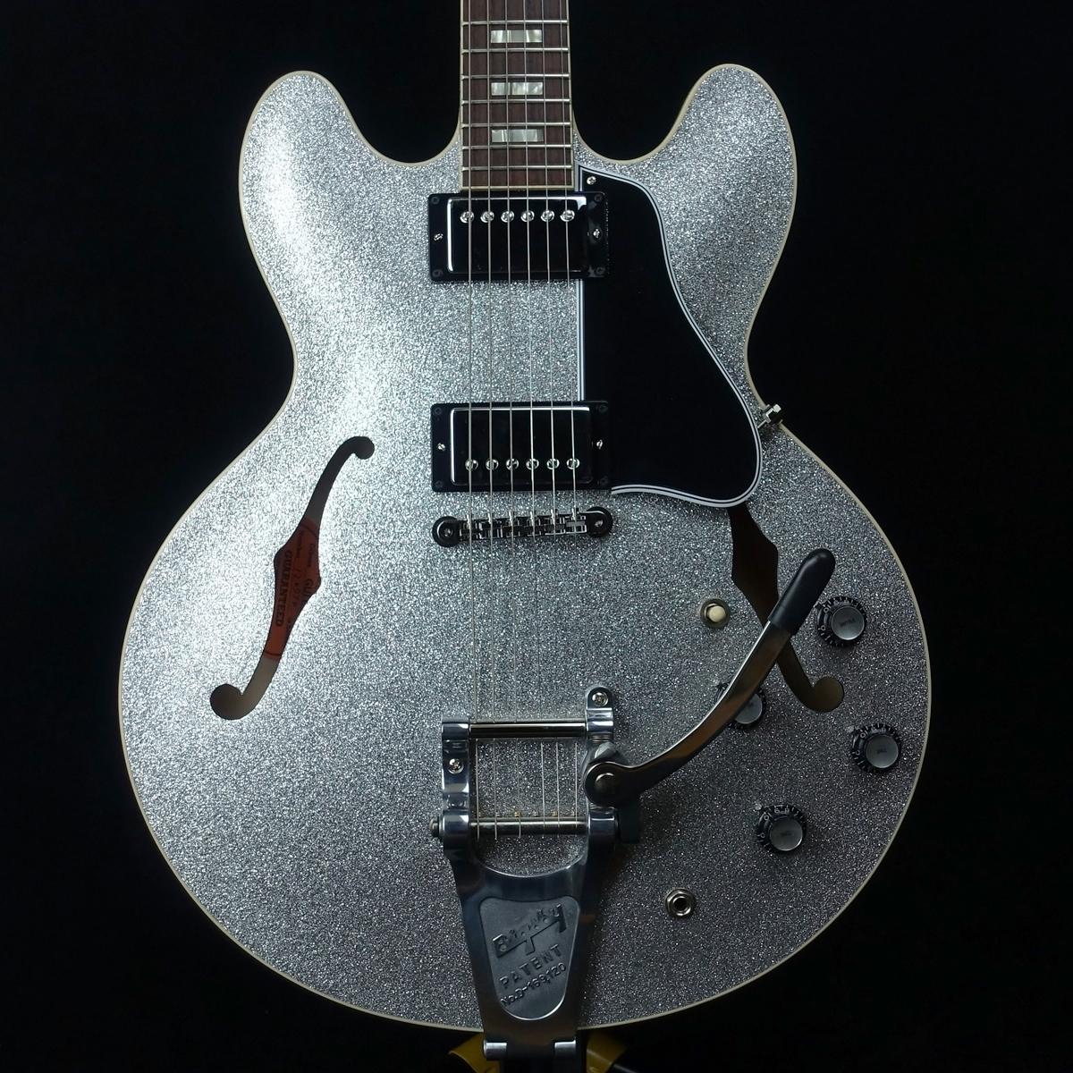 Gibson Custom Shop 1964 ES-335 Reissue Silver Sparkle Black 