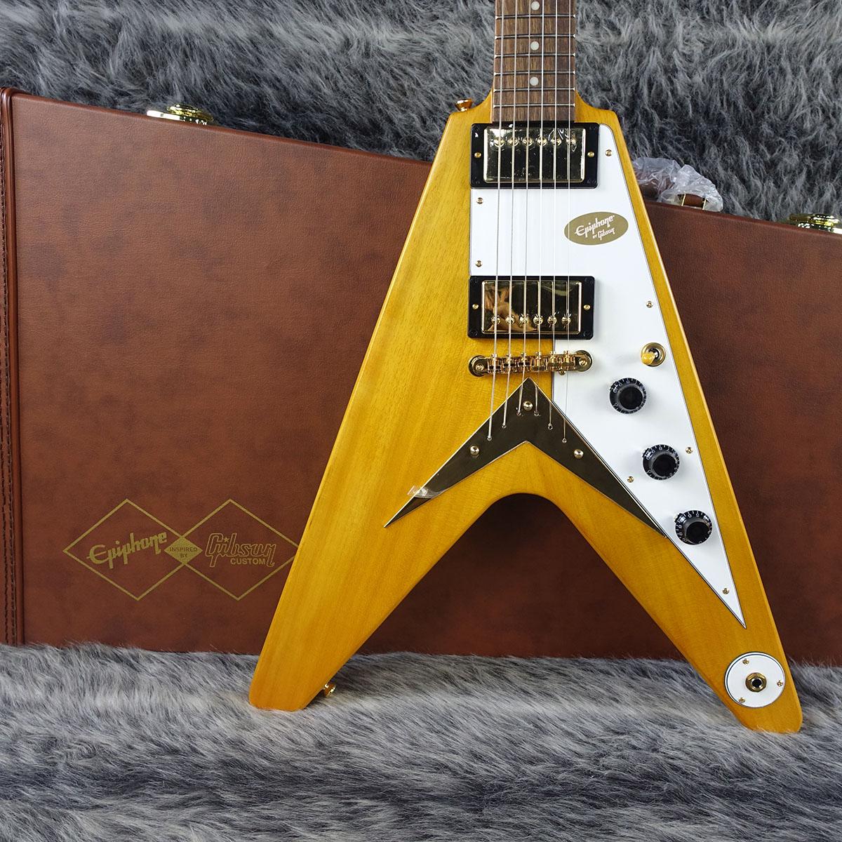 【美品】Epiphone 1958 Korina Flying V Epiphone 1958 Korina Flying V Aged Natural – Chicago Music