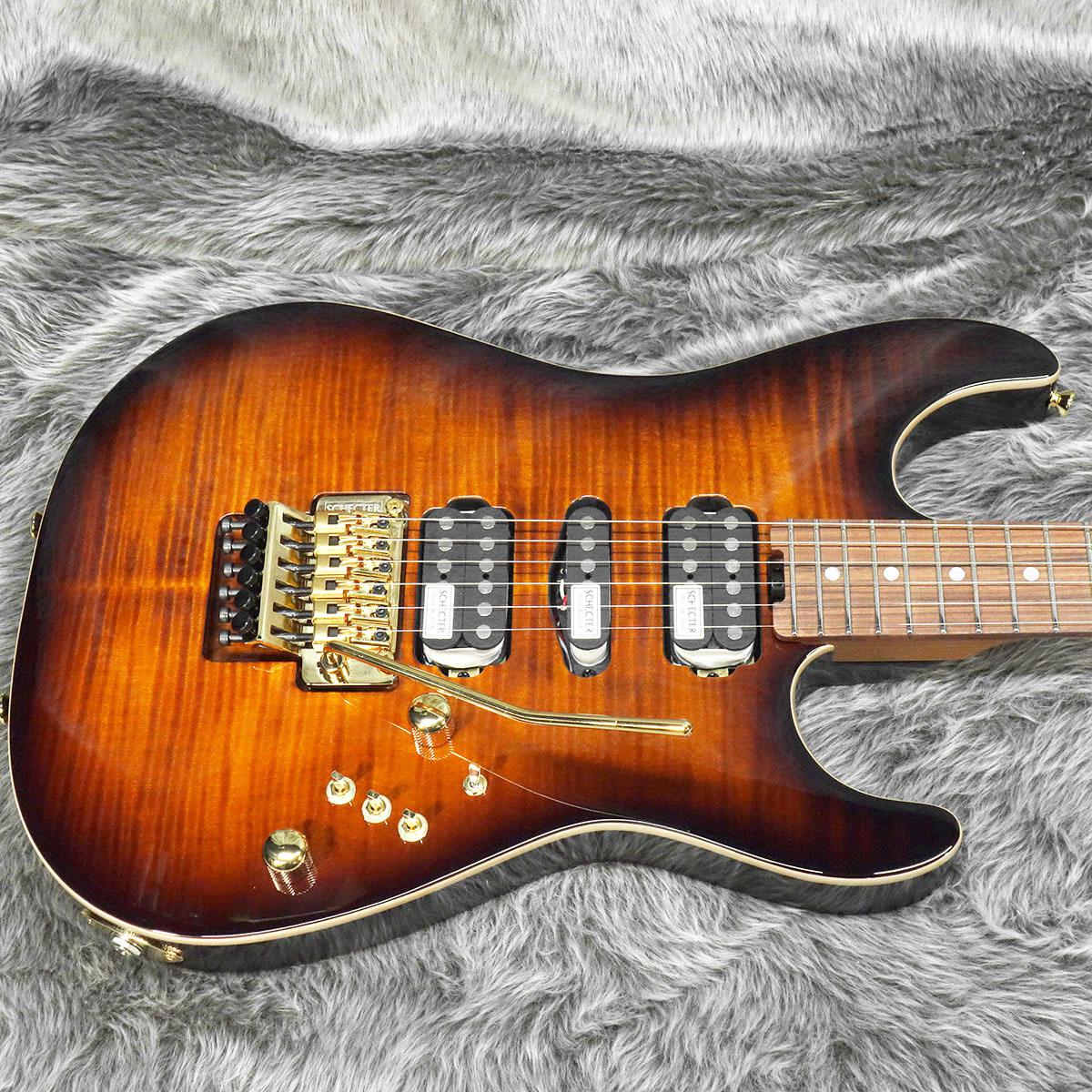 SCHECTER NV-3-22-AL Flame Maple Top Tyger Eye Burst