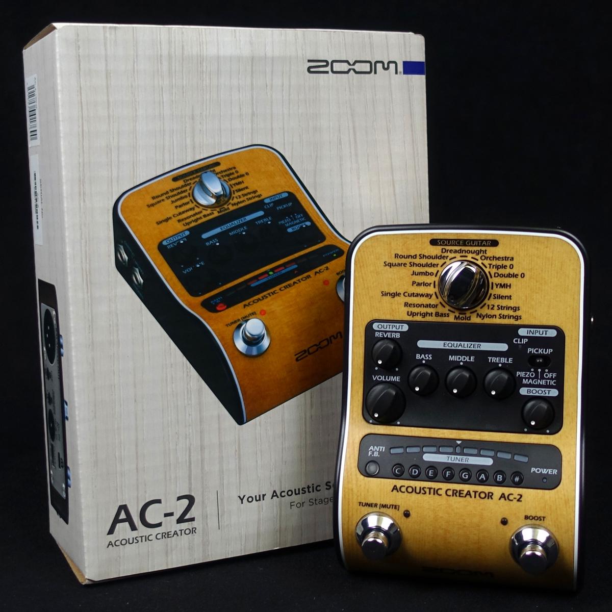 ZOOM ズーム AC-2 アコースティックプリアンプ エフェクター ギター