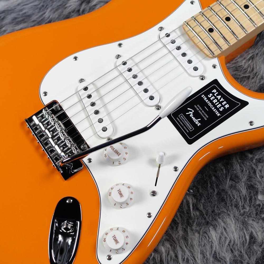 Player　FENDER　フェンダーエレキギター　Orange　Capri　StratocasterR,　Left-Hand,　ギター