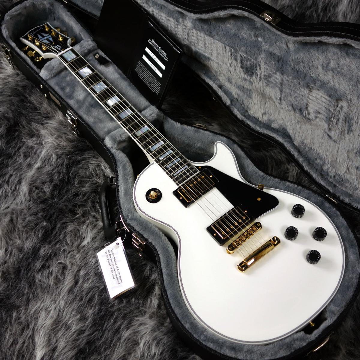Gibson Custom Shop Les Paul Custom Ebony Fingerboard Alpine White ギブソン カスタムショップ 平野楽器 ロッキン オンラインストア