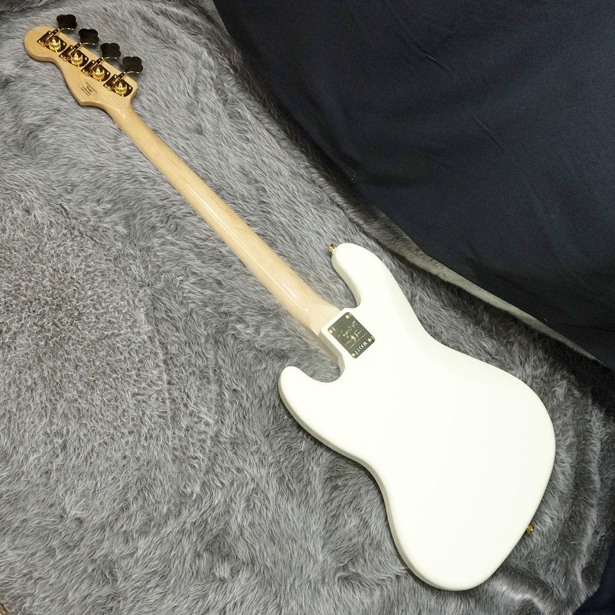Squier 40th Anniversary Jazz Bass Gold Edition Olympic White